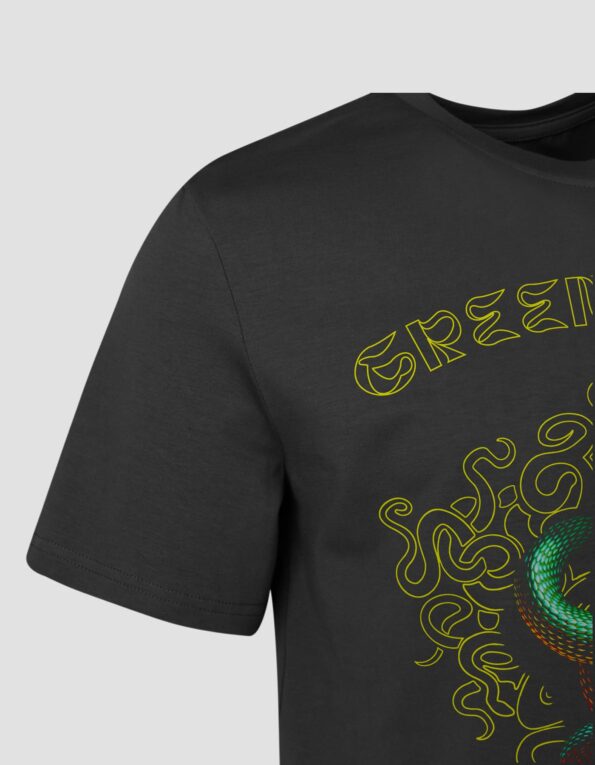 Футболка базова "Green Snake" чорна - 4