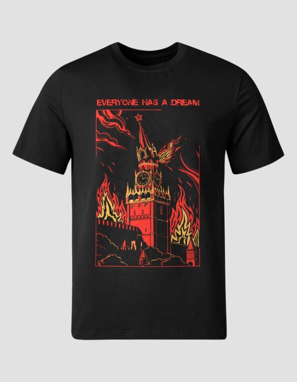 Унісекс класична базова футболка "Everyone has a dream" чорного кольору