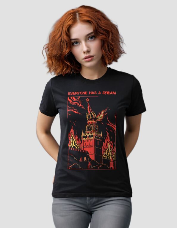 Жіноча класична базова футболка "Everyone has a dream" чорного кольору