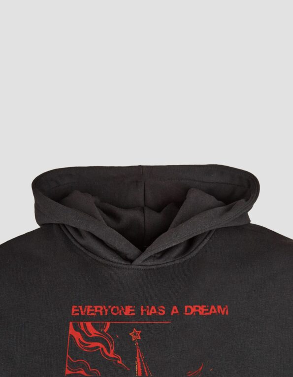 Худі уеісекс з начосом чорного кольору “Everyone has a dream”