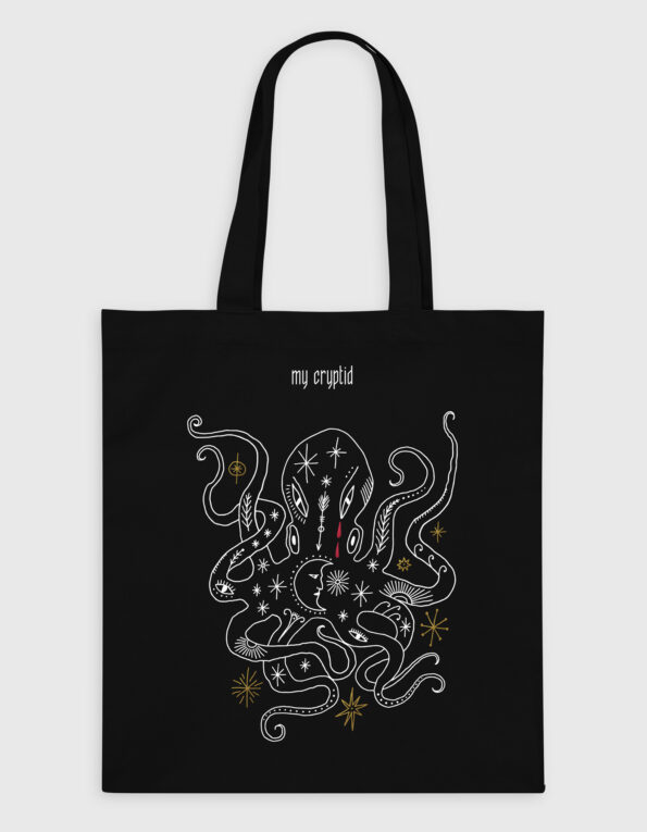 Еко-сумка з бавовни "Kraken Mode" розміром 38x40