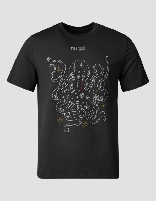 Базова універсальна футболка "Kraken Mode" чорного кольору